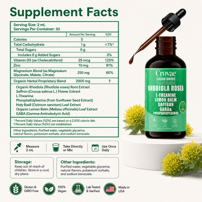 Organic 10 in 1 Rhodiola Rosea Liquid Drops